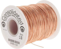 Made in USA - 24 AWG, 0.0201 Inch Diameter, 804 Ft., Solid, Grounding Wire - Copper, ASTM B3, QQ-W-343 Type S, RoHS Compliant - Best Tool & Supply