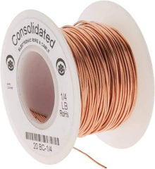 Made in USA - 20 AWG, 0.032 Inch Diameter, 79 Ft., Solid, Grounding Wire - Copper, ASTM B3, QQ-W-343 Type S, RoHS Compliant - Best Tool & Supply