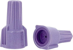 Ideal - 2, 12 (Al) + & 1, 18 (Cu) to 1, 10 (Al) + 2, 10 (Cu) AWG, 600 Volt, Corrosion Resistant, Wing Twist on Wire Connector - Purple, 221°F - Best Tool & Supply