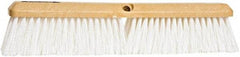 PRO-SOURCE - 24" General Purpose Polypropylene Push Broom - 3" Bristle Length, Plastic Block, Threaded Handle Connection, Handle Sold Separately - Best Tool & Supply