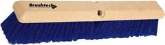 PRO-SOURCE - 18" General Purpose Polypropylene Push Broom - 3" Bristle Length, Plastic Block, Threaded Handle Connection, Handle Sold Separately - Best Tool & Supply