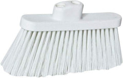 PRO-SOURCE - 10" Wide, White Polypropylene Bristles, Angled Broom - Threaded Handle, 10 Inch Wide Broom, White Bristles, Handle Sold Separately - Best Tool & Supply