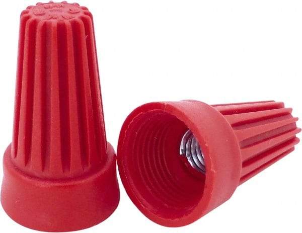 Ideal - 2, 14 to 4, 12 AWG, 600 Volt, Flame Retardant, Standard Twist on Wire Connector - Red, 221°F - Best Tool & Supply