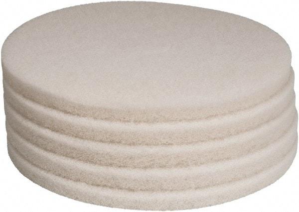 PRO-SOURCE - Polishing Pad - 19" Machine, White Pad, Polyester - Best Tool & Supply