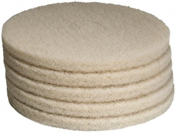 PRO-SOURCE - Polishing Pad - 15" Machine, White Pad, Polyester - Best Tool & Supply