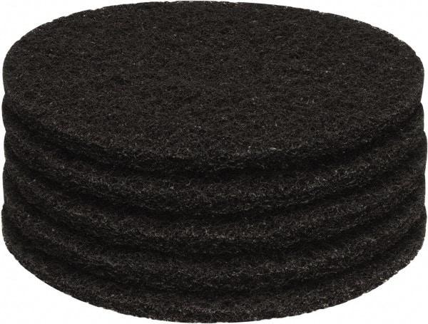 PRO-SOURCE - Stripping Pad - 13" Machine, Black Pad, Polyester - Best Tool & Supply