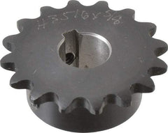 Browning - 16 Teeth, 3/8" Chain Pitch, Chain Size 35, Finished Bore Sprocket - 5/8" Bore Diam, 1.922" Pitch Diam, 2.11" Outside Diam - Best Tool & Supply