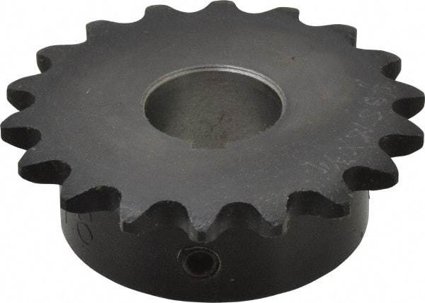 Browning - 18 Teeth, 3/8" Chain Pitch, Chain Size 35, Finished Bore Sprocket - 3/4" Bore Diam, 2.16" Pitch Diam, 2.35" Outside Diam - Best Tool & Supply