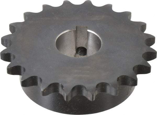 Browning - 20 Teeth, 1/2" Chain Pitch, Chain Size 40, Finished Bore Sprocket - 1" Bore Diam, 3.196" Pitch Diam, 3.45" Outside Diam - Best Tool & Supply