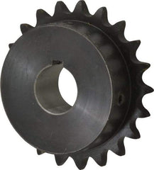 Browning - 21 Teeth, 1/2" Chain Pitch, Chain Size 40, Finished Bore Sprocket - 1" Bore Diam, 3.355" Pitch Diam, 3.62" Outside Diam - Best Tool & Supply