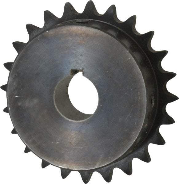 Browning - 24 Teeth, 1/2" Chain Pitch, Chain Size 40, Finished Bore Sprocket - 1" Bore Diam, 3.831" Pitch Diam, 4.1" Outside Diam - Best Tool & Supply