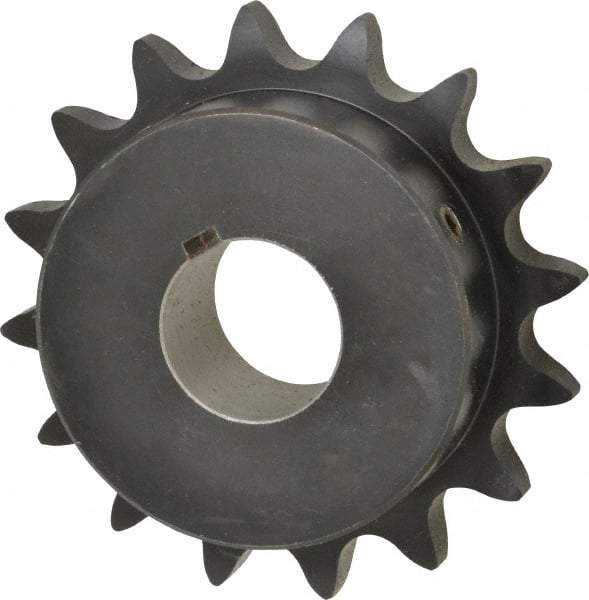 Browning - 16 Teeth, 3/4" Chain Pitch, Chain Size 60, Finished Bore Sprocket - 1-1/4" Bore Diam, 3-27/32" Pitch Diam, 4.22" Outside Diam - Best Tool & Supply