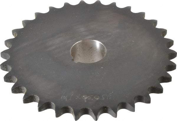 Browning - 30 Teeth, 5/8" Chain Pitch, Chain Size 50, Finished Bore Sprocket - 1-1/4" Bore Diam, 5.979" Pitch Diam, 6.32" Outside Diam - Best Tool & Supply