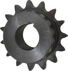 Browning - 15 Teeth, 3/4" Chain Pitch, Chain Size 60, Finished Bore Sprocket - 1-3/8" Bore Diam, 3.607" Pitch Diam, 3.98" Outside Diam - Best Tool & Supply