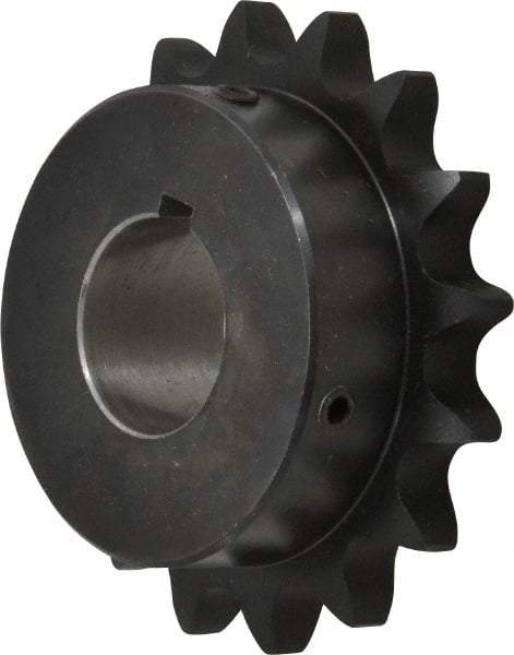 Browning - 16 Teeth, 3/4" Chain Pitch, Chain Size 60, Finished Bore Sprocket - 1-3/8" Bore Diam, 3-27/32" Pitch Diam, 4.22" Outside Diam - Best Tool & Supply