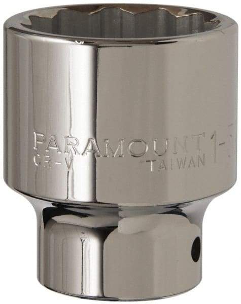 Paramount - 1-5/8", 3/4" Drive, Standard Hand Socket - 12 Points, 2-5/8" OAL - Best Tool & Supply