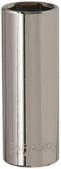 Paramount - 1/2" Drive, Deep Hand Socket - 6 Points, 3-3/32" OAL, Steel, Chrome Finish - Best Tool & Supply