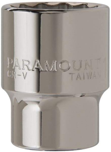 Paramount - 1-1/4", 3/4" Drive, Standard Hand Socket - 12 Points, 2-5/16" OAL - Best Tool & Supply