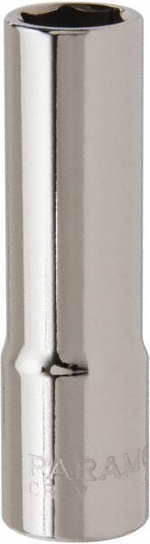 Paramount - 1/2" Drive, Deep Hand Socket - 6 Points, 3-3/32" OAL, Steel, Chrome Finish - Best Tool & Supply