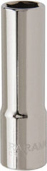 Paramount - 1/2" Drive, Deep Hand Socket - 6 Points, 3-3/32" OAL, Steel, Chrome Finish - Best Tool & Supply