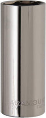 Paramount - 1/2" Drive, Deep Hand Socket - 6 Points, 3-3/32" OAL, Steel, Chrome Finish - Best Tool & Supply