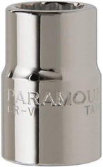 Paramount - 3/4" Drive, Standard Hand Socket - 12 Points, 2" OAL, Steel, Chrome Finish - Best Tool & Supply