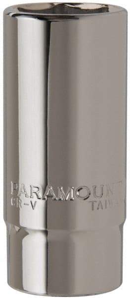 Paramount - 1-1/8", 3/4" Drive, Deep Hand Socket - 6 Points, 3-1/2" OAL, Steel, Chrome Finish - Best Tool & Supply