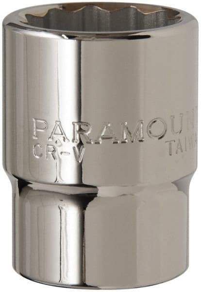 Paramount - 3/4" Drive, Standard Hand Socket - 12 Points, 2-5/16" OAL, Steel, Chrome Finish - Best Tool & Supply