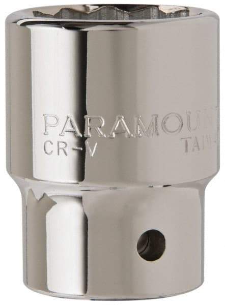 Paramount - 3/4" Drive, Standard Hand Socket - 12 Points, 2-13/32" OAL, Steel, Chrome Finish - Best Tool & Supply