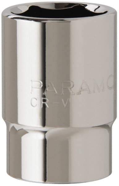 Paramount - 3/4", 1/2" Drive, Standard Hand Socket - 6 Points, 1-1/2" OAL, Steel, Chrome Finish - Best Tool & Supply