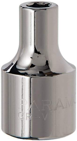 Paramount - 1/4", 1/2" Drive, Standard Hand Socket - 6 Points, 1-1/2" OAL, Steel, Chrome Finish - Best Tool & Supply