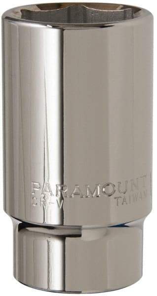 Paramount - 1-7/16", 3/4" Drive, Deep Hand Socket - 6 Points, 3-1/2" OAL, Steel, Chrome Finish - Best Tool & Supply