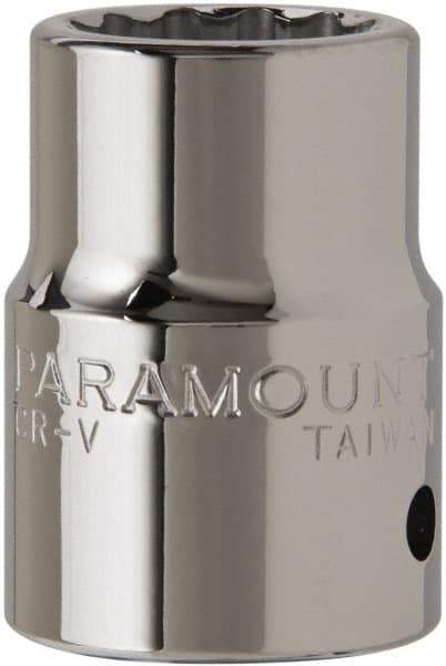 Paramount - 7/8", 3/4" Drive, Standard Hand Socket - 12 Points, 2" OAL, Chrome Finish - Best Tool & Supply