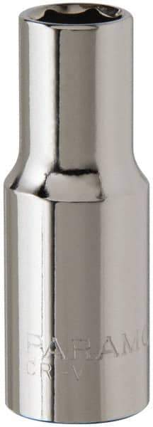 Paramount - 3/8" Drive, Deep Hand Socket - 6 Points, 1-15/16" OAL, Steel, Chrome Finish - Best Tool & Supply