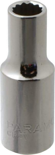 Paramount - 3/8" Drive, Deep Hand Socket - 12 Points, 1-15/16" OAL, Steel, Chrome Finish - Best Tool & Supply