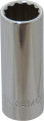 Paramount - 3/8" Drive, Deep Hand Socket - 12 Points, 1-15/16" OAL, Steel, Chrome Finish - Best Tool & Supply