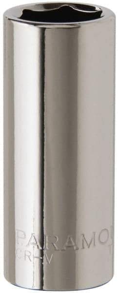 Paramount - 3/8" Drive, Deep Hand Socket - 6 Points, 1-15/16" OAL, Steel, Chrome Finish - Best Tool & Supply