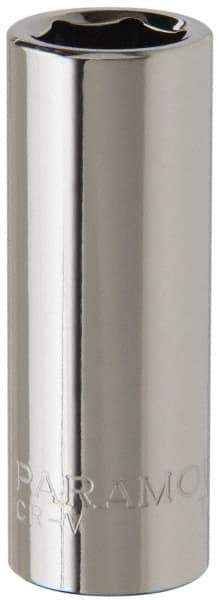 Paramount - 3/8" Drive, Deep Hand Socket - 6 Points, 1-15/16" OAL, Steel, Chrome Finish - Best Tool & Supply