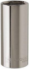 Paramount - 3/8" Drive, Deep Hand Socket - 6 Points, 2-1/2" OAL, Steel, Chrome Finish - Best Tool & Supply