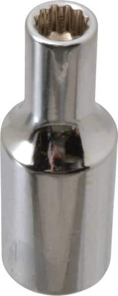 Paramount - 1/4", 3/8" Drive, Deep Hand Socket - 12 Points, 1-15/16" OAL, Steel, Chrome Finish - Best Tool & Supply