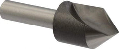 Precision Twist Drill - 3/4" Head Diam, 3/8" Shank Diam, 1 Flute 82° High Speed Steel Countersink - Bright Finish, 2-13/32" OAL, Single End, Straight Shank, Right Hand Cut - Best Tool & Supply