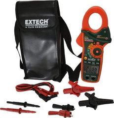 Extech - EX840, CAT IV, Digital True RMS Auto Ranging Clamp Meter with 1.7" Clamp On Jaws - 1000 VAC/VDC, 1000 AC/DC Amps, Measures Voltage, Capacitance, Continuity, Frequency, Resistance, Temperature - Best Tool & Supply