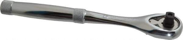 Proto - 3/8" Drive Pear Head Quick-Release Ratchet - Chrome Finish, 8-1/2" OAL, 45 Gear Teeth, Standard Head - Best Tool & Supply