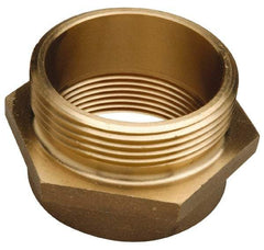 EVER-TITE Coupling Products - 2-1/2 FNST x 2-1/2 MNPT Hydrant Hex Nipple - Brass - Best Tool & Supply