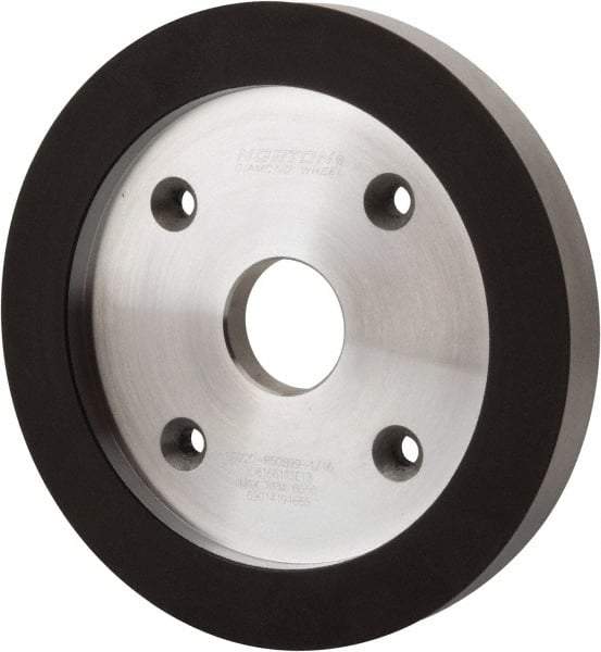 Norton - 6" Diam, 1-1/4" Hole Size, 3/4" Overall Thickness, 220 Grit, Type 6 Tool & Cutter Grinding Wheel - Very Fine Grade, Diamond, R Hardness, Resinoid Bond - Best Tool & Supply