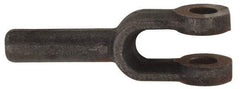 Value Collection - 3/4" Yoke Width, Carbon Steel, Plain Yoke - 5/16" Hole Diam, 3/4" Hole Center to Neck, 19/32" Yoke Arm Height, 5/16" Neck Diam, 1-1/4" Neck Length, 2" OAL - Best Tool & Supply