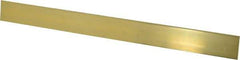 Made in USA - 0.064 Inch Thick x 1 Inch Wide x 12 Inch Long, Brass Strip - Alloy 260 - Best Tool & Supply