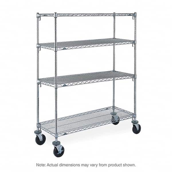 Metro - 600 Lb Capacity 4 Shelf Mobile Wire Shelving Unit - Add-On Unit - Best Tool & Supply