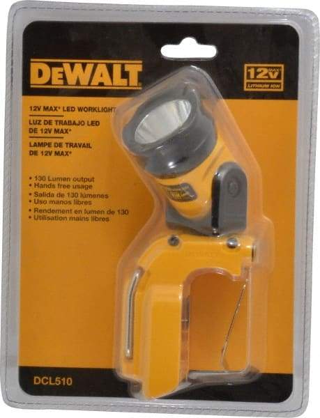 DeWALT - 12 Volts, 130 Lumens, Cordless Work Light - Yellow/Black, 12V Lithium-Ion - Best Tool & Supply