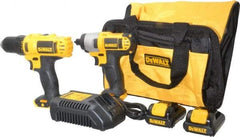 DeWALT - 12 Volt Cordless Tool Combination Kit - Includes 1/4" Impact Driver & 3/8" Drill/Driver, Lithium-Ion Battery Included - Best Tool & Supply